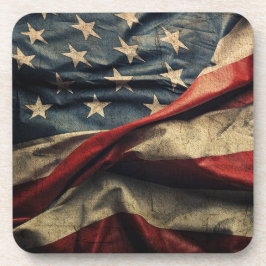 米国国旗を振る布デザインコースター コースター
