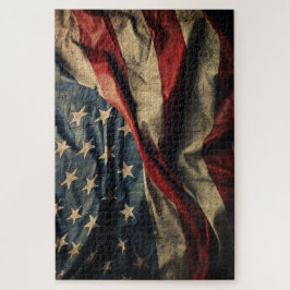 米国国旗を振る布デザインジグソーパズル ジグソーパズル