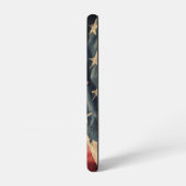 米国国旗を振る布デザイン SAMSUNG GALAXYケース (左側面)