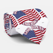 米国国旗を掲げてアメリカ人を祝福 ネクタイ (ロール)