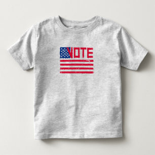 米国国旗を掲げて投票 トドラーTシャツ