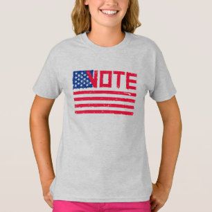 米国国旗を掲げて投票T-シャツ Tシャツ