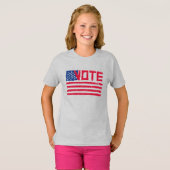 米国国旗を掲げて投票T-シャツ Tシャツ (正面フル)