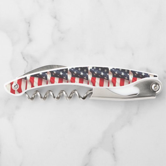 米国国旗を閉じる ソムリエナイフ (裏面)