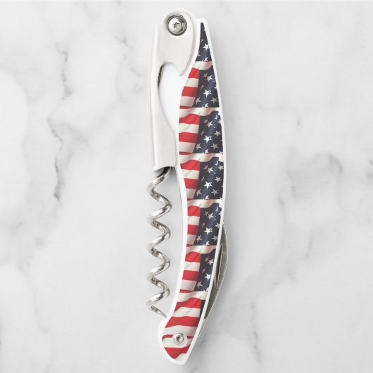 米国国旗を閉じる ソムリエナイフ (正面)