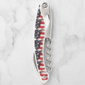 米国国旗を閉じる ソムリエナイフ (裏面)