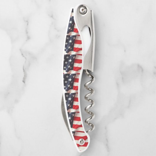 米国国旗を閉じる ソムリエナイフ (裏面)