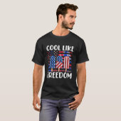 米国国旗アイスクリーム愛国ポップス7月4日 Tシャツ (正面フル)