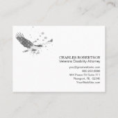 **米国国旗アメリカン・イーグル白黒シンプル 名刺 (裏面)