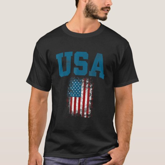 米国国旗アメリカ合衆国4t tシャツ (正面)