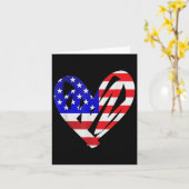 米国国旗アメリカ愛国的ハート軍Mem カード (黄色い花)
