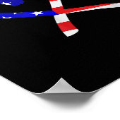 米国国旗アメリカ愛国的ハート軍Mem ポスター (角)