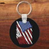 米国国旗アメリカ統一された州ギフト キーホルダー (正面)