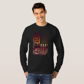 米国国旗アリゾナ・サボテン7月4日T型メンズW Tシャツ (正面フル)