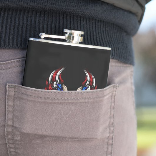 米国国旗イーグルシールド愛国心 フラスク (インサイチュ)