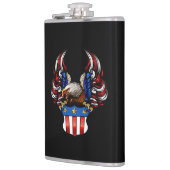 米国国旗イーグルシールド愛国心 フラスク (左)