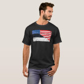 米国国旗エストニア旧ソ連州アメリカ Tシャツ (正面フル)