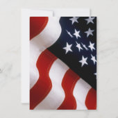 米国国旗エレガントの金ゴールドリハーサル夕食会 招待状 (裏面)