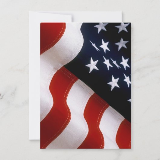 米国国旗エレガントの金ゴールドリハーサル夕食会 招待状 (裏面)