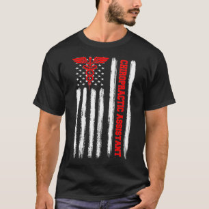米国国旗カイロプラクティック助手医師 Tシャツ
