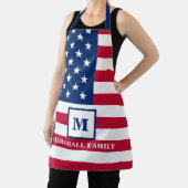 米国国旗カスタマイズ7月4日 エプロン (インサイチュ)