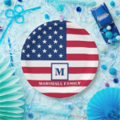 米国国旗カスタマイズ7月4日 ペーパープレート (パーティー)