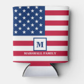 米国国旗カスタマイズ7月4日 缶クーラー (正面)