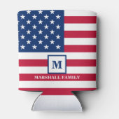 米国国旗カスタマイズ7月4日 缶クーラー (裏面)