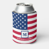 米国国旗カスタマイズ7月4日 缶クーラー (缶裏面)