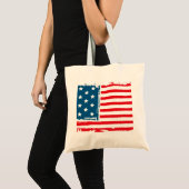 米国国旗グランジのヴィンテージTシャツコーヒーマグ トートバッグ (正面(商品))