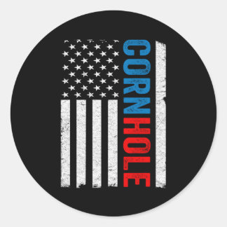 米国国旗コーンホールビーンバッグトスプレーヤーCo ラウンドシール