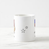 米国国旗ゴールデンレトリエバードッグ愛国心 コーヒーマグカップ (中央)