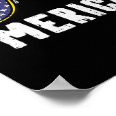 米国国旗サングラスメモリアルデーパトリオットマンW ポスター (角)