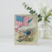 米国国旗サンファンヒルルーズベルト ポストカード (スタンド正面)