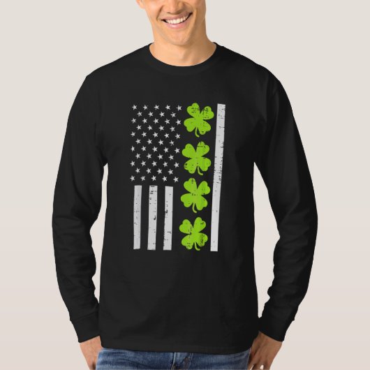米国国旗シャーロックSt patricks dayメンズウォーム Tシャツ (正面)