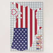 米国国旗ジグソーのパズルの地図 ジグソーパズル (縦)