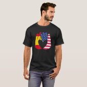 米国国旗スペイン国旗の友情の兄弟愛の手H Tシャツ (正面フル)