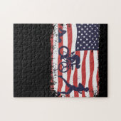 米国国旗トライアスロン ジグソーパズル (横)