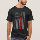 米国国旗トレーナー米国国旗のヴィンテージ男性へパパ Tシャツ (正面)