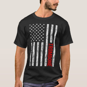 米国国旗トロンボーン Tシャツ