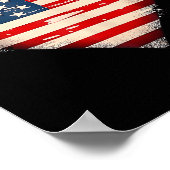 米国国旗ハートアメリカ愛国的メモリアルデー ポスター (角)