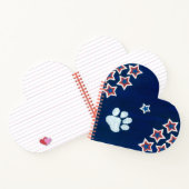 米国国旗ハート図形ノート ノートブック (内部)