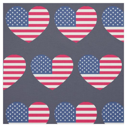 米国国旗ハート愛国的USAバナー ファブリック (見本)
