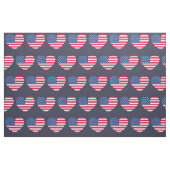 米国国旗ハート愛国的USAバナー ファブリック (ファットクウォーター)