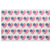 米国国旗ハート愛国的USAバナー ファブリック (ファットクウォーター)