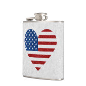 米国国旗ハート7月4日 フラスク (左)