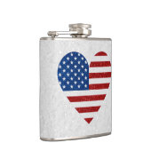 米国国旗ハート7月4日 フラスク (右)
