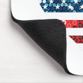 米国国旗ハート マウスパッド (コーナー)