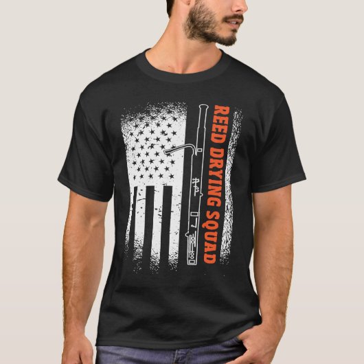 米国国旗バソーンプレーヤーアメリシアンバソニック Tシャツ (正面)