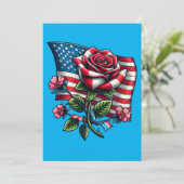 米国国旗バラ愛国芸術 シーズンカード (スタンド正面)